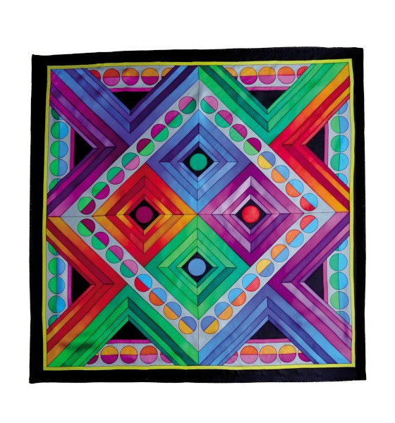 Préserti Willocq 90x90cm pongé 9: PWG154 Symétrie