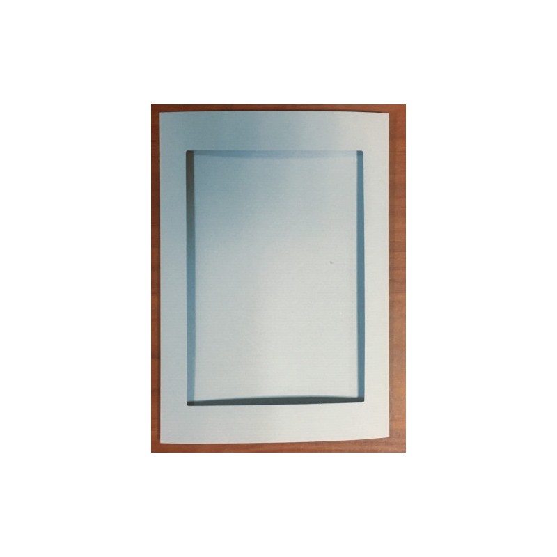 Carte passe-partout rectangle BLEUE 12x17