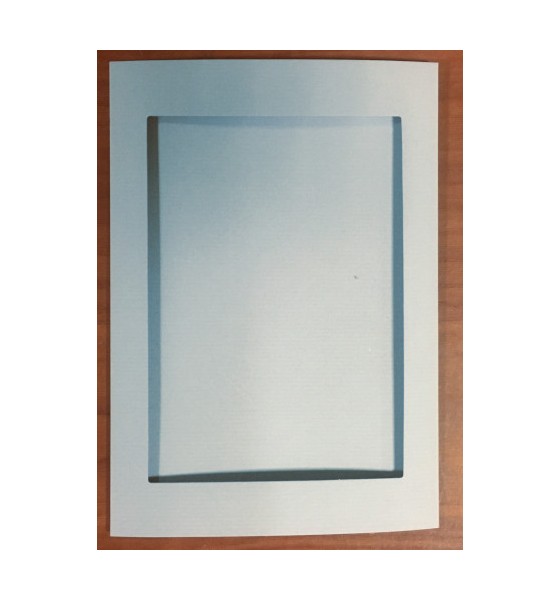 Carte passe-partout rectangle BLEUE 12x17