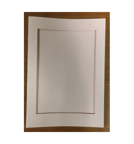 Carte passe-partout rectangle ROSE 12x17