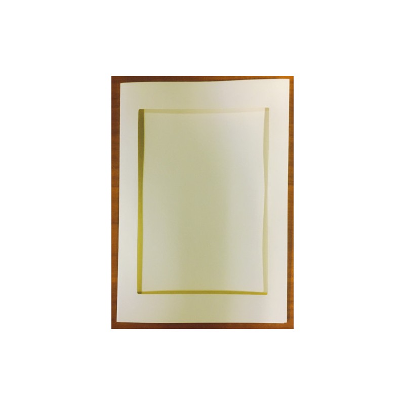 Carte passe-partout rectangle JAUNE 12x17