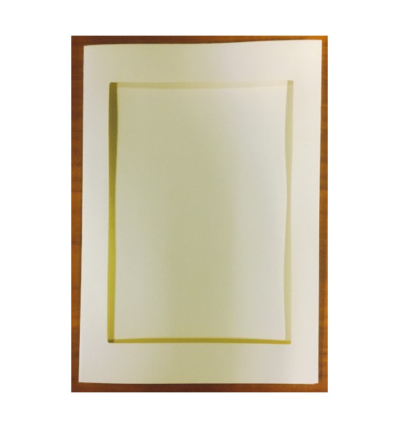 Carte passe-partout rectangle JAUNE 12x17